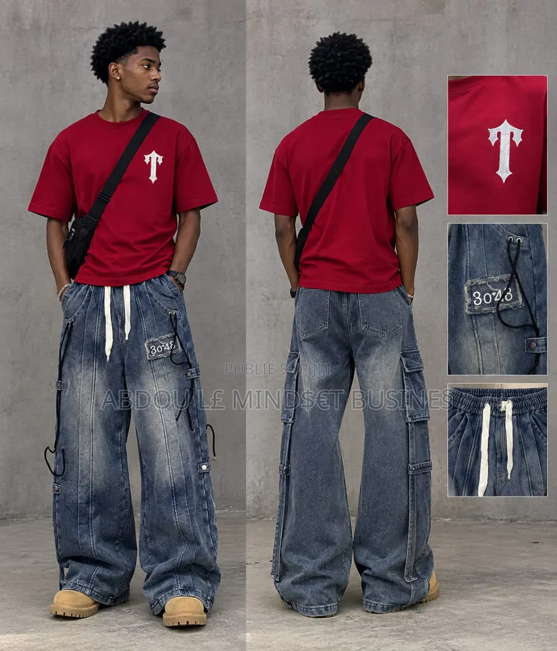 Ensemble Homme Bas Large T-Shirt Disponible