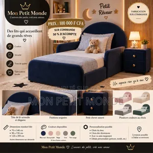 Lit Garçon + Chevet Assorti – Sur Commande