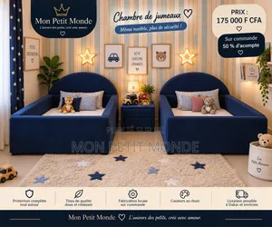 Lit Garçon + Chevet Assorti – Sur Commande