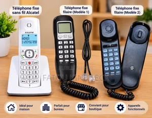 Lot De Téléphones Fixes Alcatel + Téléphones Filaires + Capteur Wi-Fi