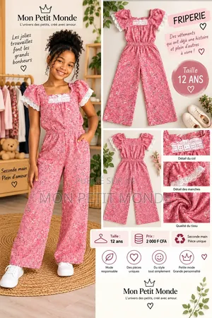 Combinaison Fille Rose – 12 Ans