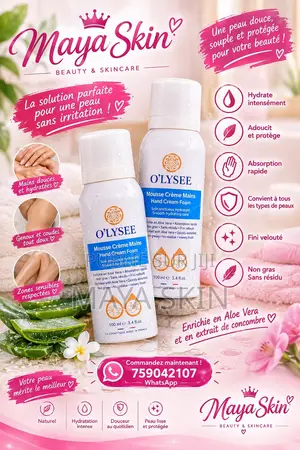 O’lysee Mousse Crème Mains – Hydratante Parfumée