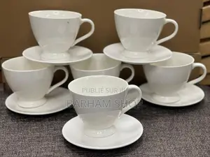 Enesemble Tasses en Porcelaine Avec Sous Tasses6pcs