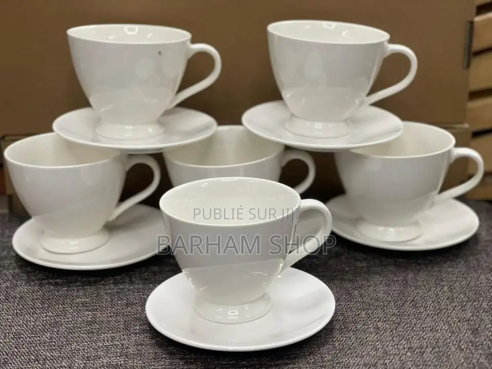 Enesemble Tasses en Porcelaine Avec Sous Tasses6pcs