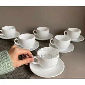 Enesemble Tasses en Porcelaine Avec Sous Tasses6pcs