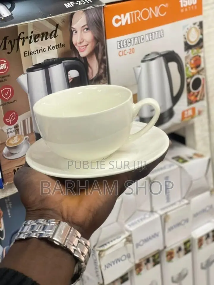 Enesemble Tasses en Porcelaine Avec Sous Tasses6pcs