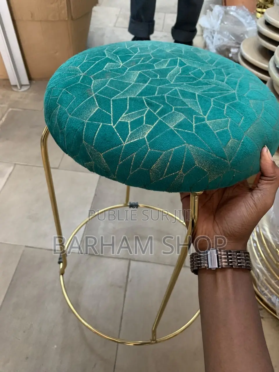 Tabouret en Cuir Robustre