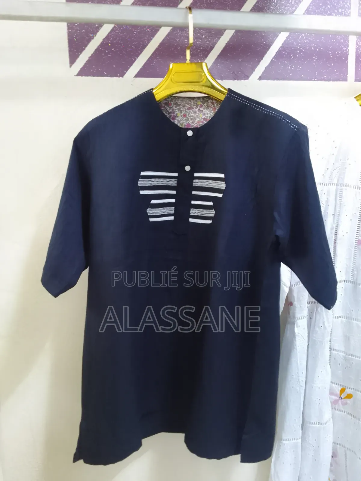 Tunique Homme Bleu Marine Elegant-Style Moderne