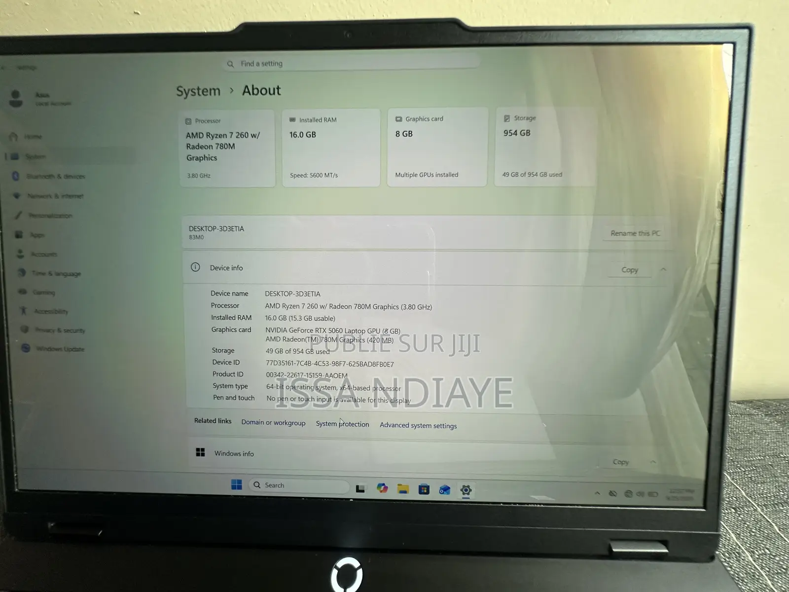 Nouveau Ordinateur portable Lenovo Legion 5 16GB AMD Ryzen 7 SSD 16 GB