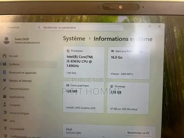 Nouveau Dell Latitude 5400 16GB Intel Core i5 SSD 256GB