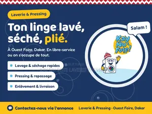 Laverie Pressing À Dakar — Lavage Dès 2 100 F, Livraison 7j/7