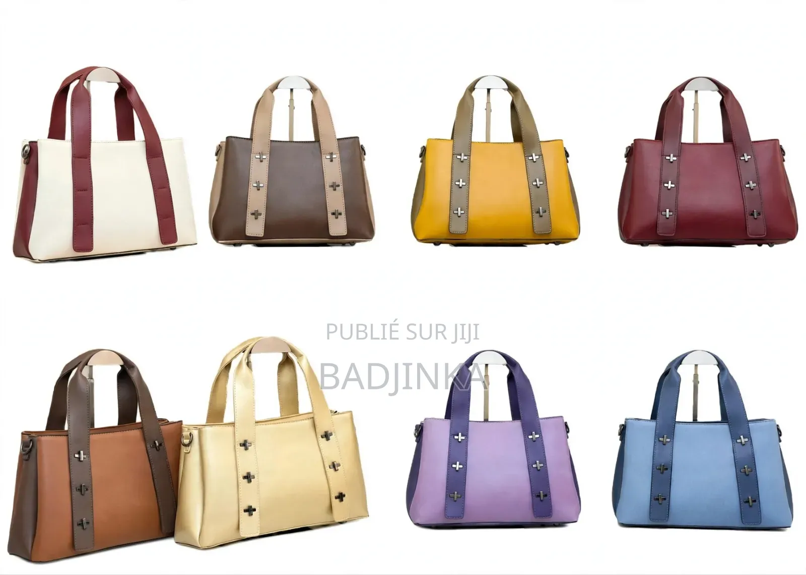 Sac À Main De Femme Chic Bicolore Anse Tressée 8 Couleur À Kolda