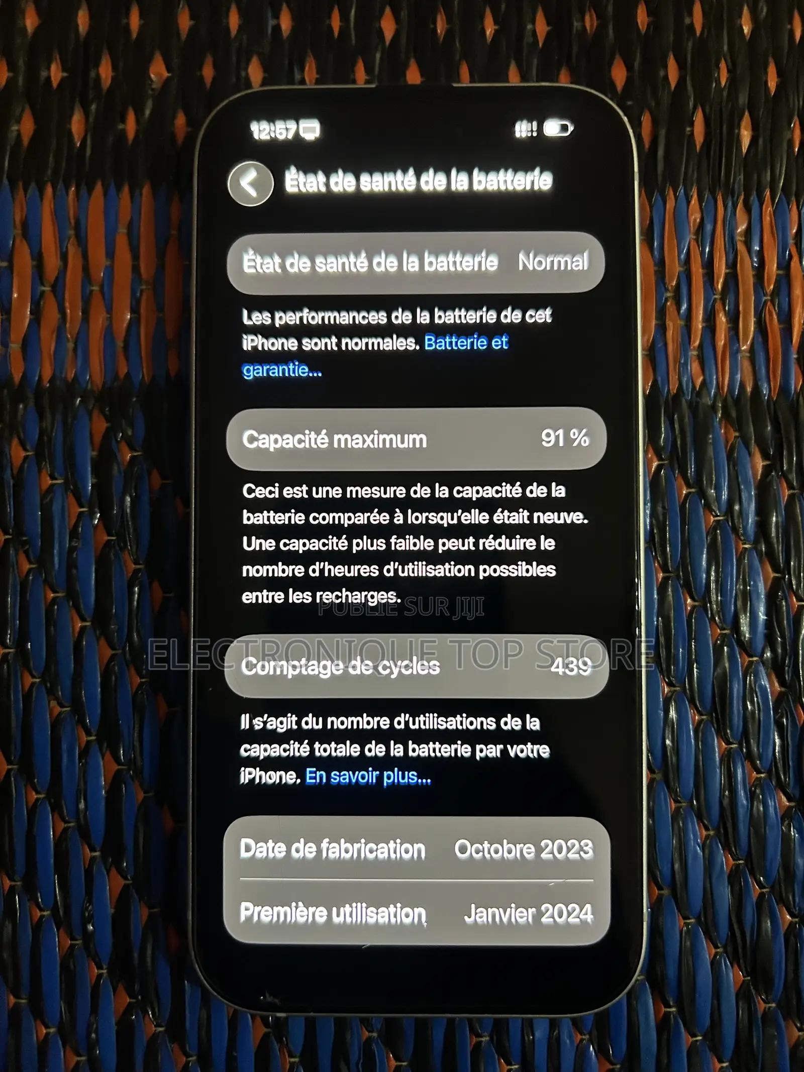 Nouveau Apple iPhone 15 128 GB Bleu