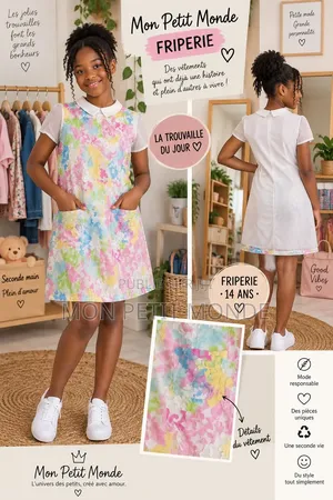 Robe Fille Fleurie – 14 Ans