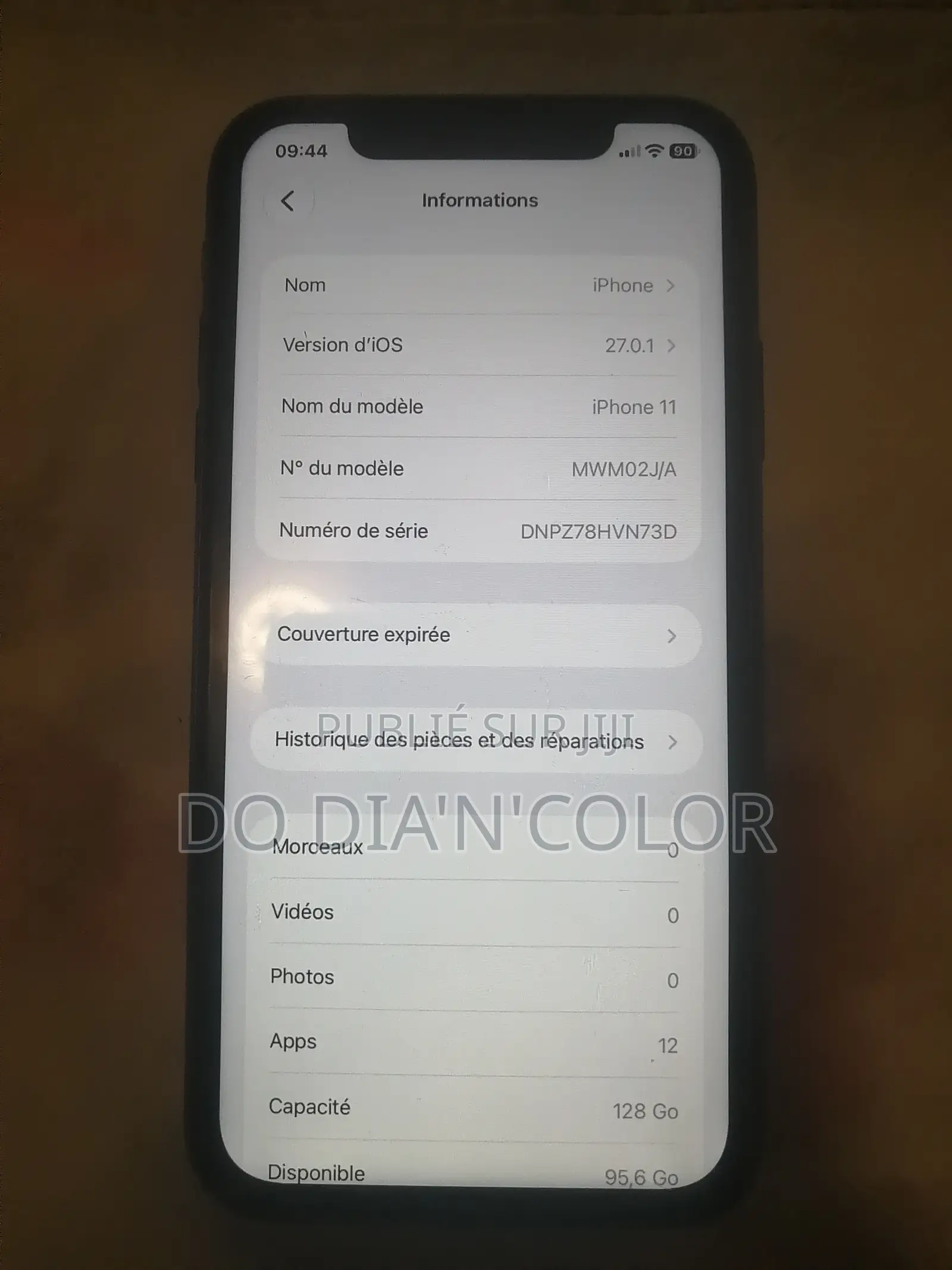 Apple iPhone 11 128 GB Noir