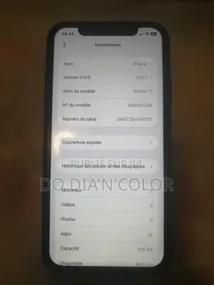 Apple iPhone 11 128 GB Noir
