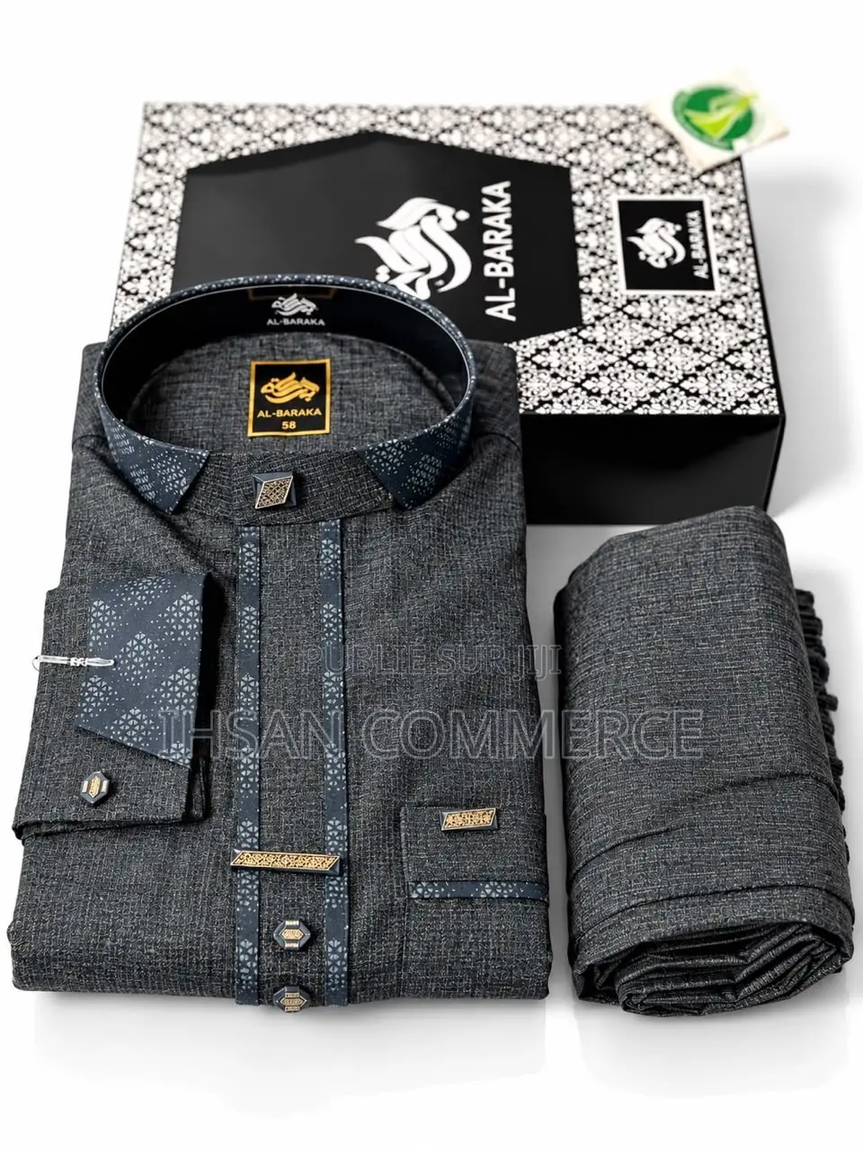 Ensembles Hommes Chics AL-BARAKA (Haut + Pantalon en Coffret)