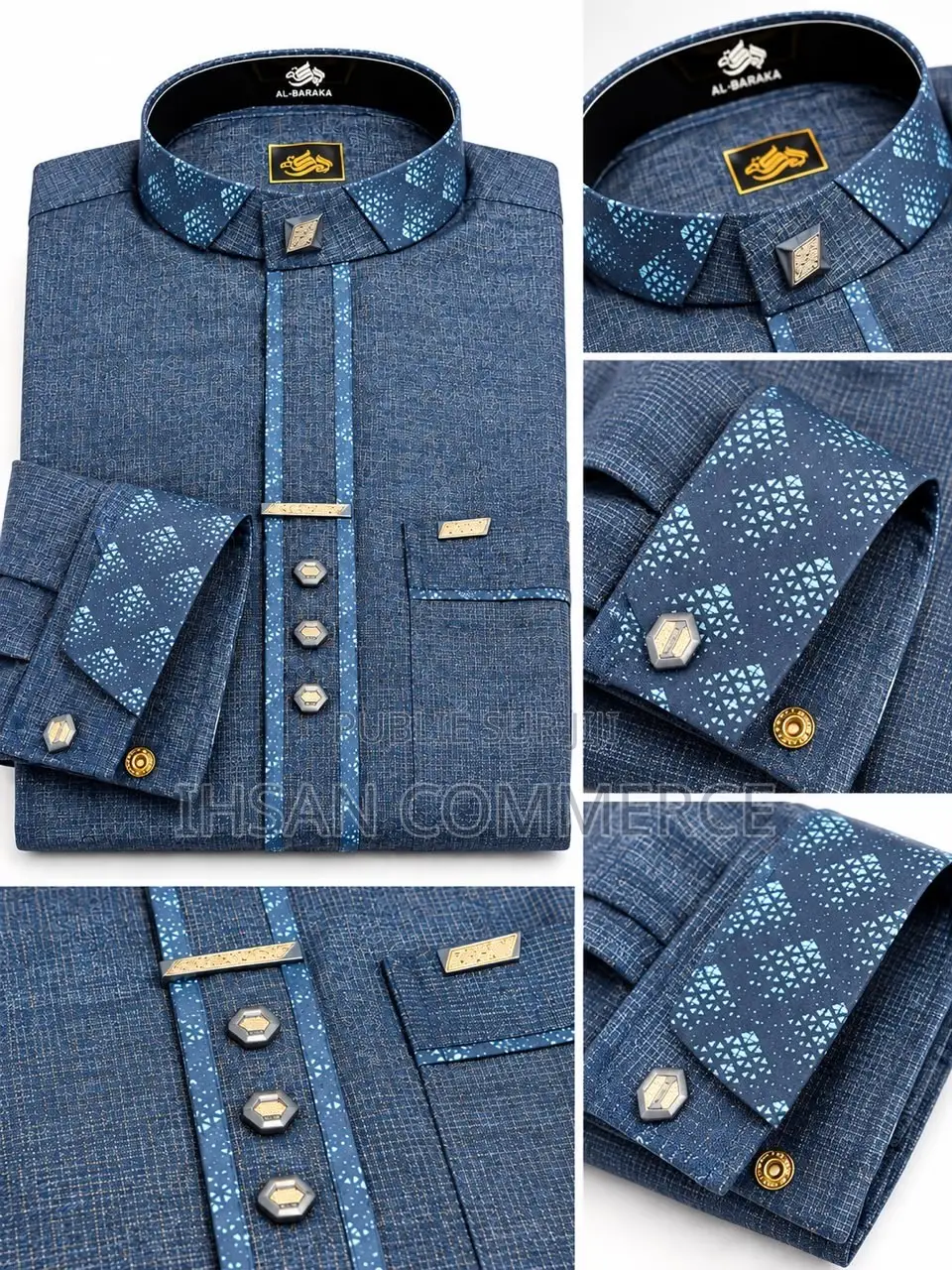 Ensembles Hommes Chics AL-BARAKA (Haut + Pantalon en Coffret)