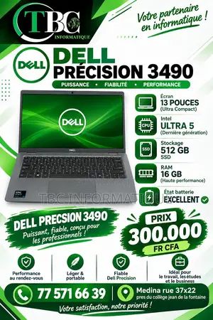 Nouveau Dell Precision 3510 16GB Intel Core Ultra 5 SSD 512GB