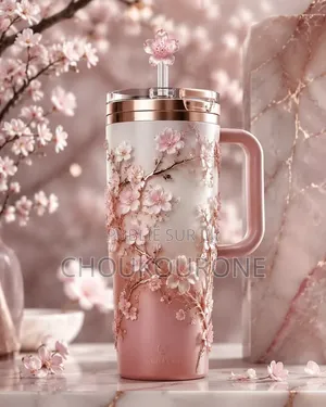 Gourde Isotherme 1.2L Avec Paille - Rose Strass