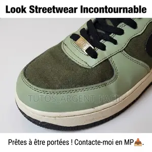 Baskets Nike Air Force 1 (Style Militaire/Kaki)