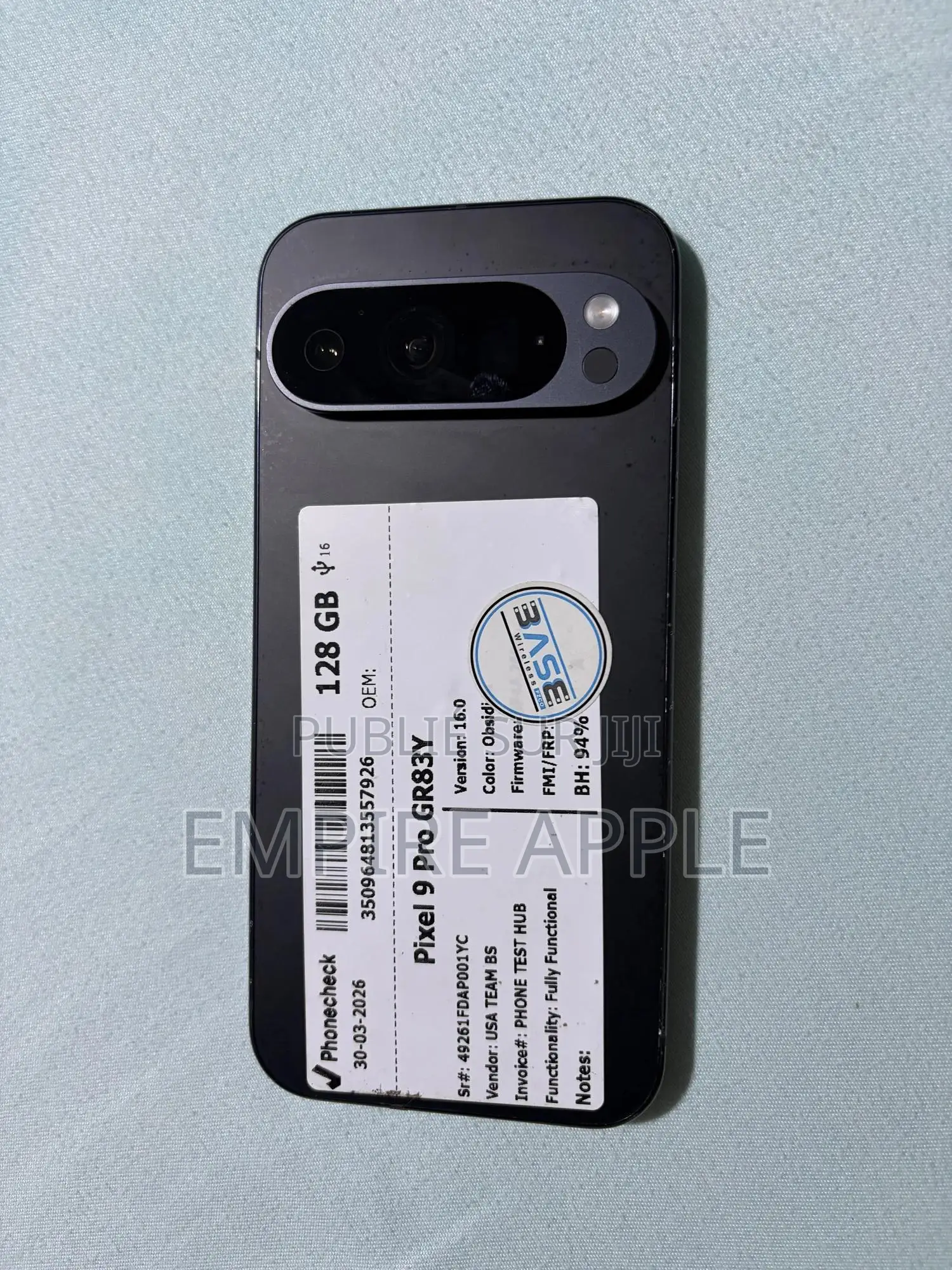 Nouveau Google Pixel 9 Pro 128 GB Gris