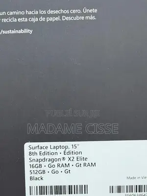 Nouveau Microsoft Surface Laptop 8 16GB Qualcomm Snapdragon X Elite SSD