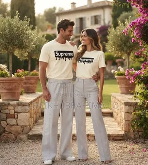 Ensembles Pantalons Bas Larges Et T-Shirt Suprême Original