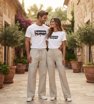 Ensembles Pantalons Bas Larges Et T-Shirt Suprême Original