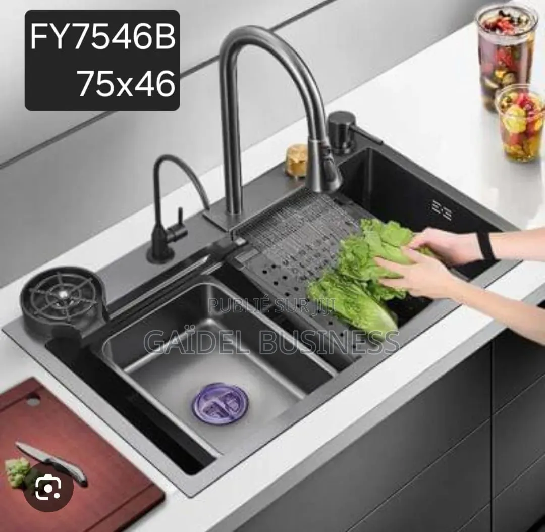 Évier De Cuisine Multifonction Moderne en Acier