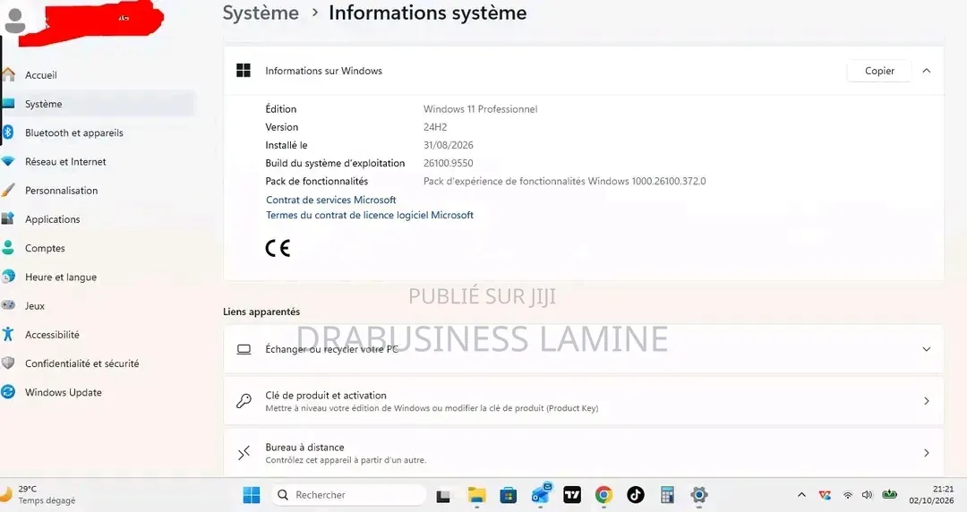Ordinateur portable Lenovo ThinkPad X240 8GB Intel Core i7 SSD 160GB