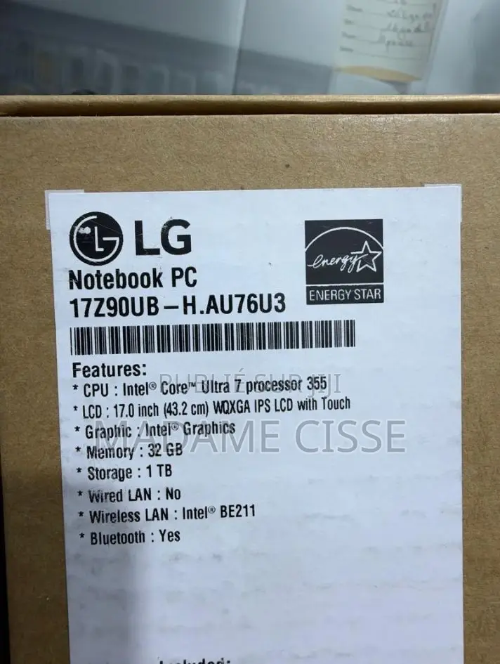 Nouveau Ordinateur portable LG Gram 15.6 32GB Intel Core Ultra 7 SSD 1T