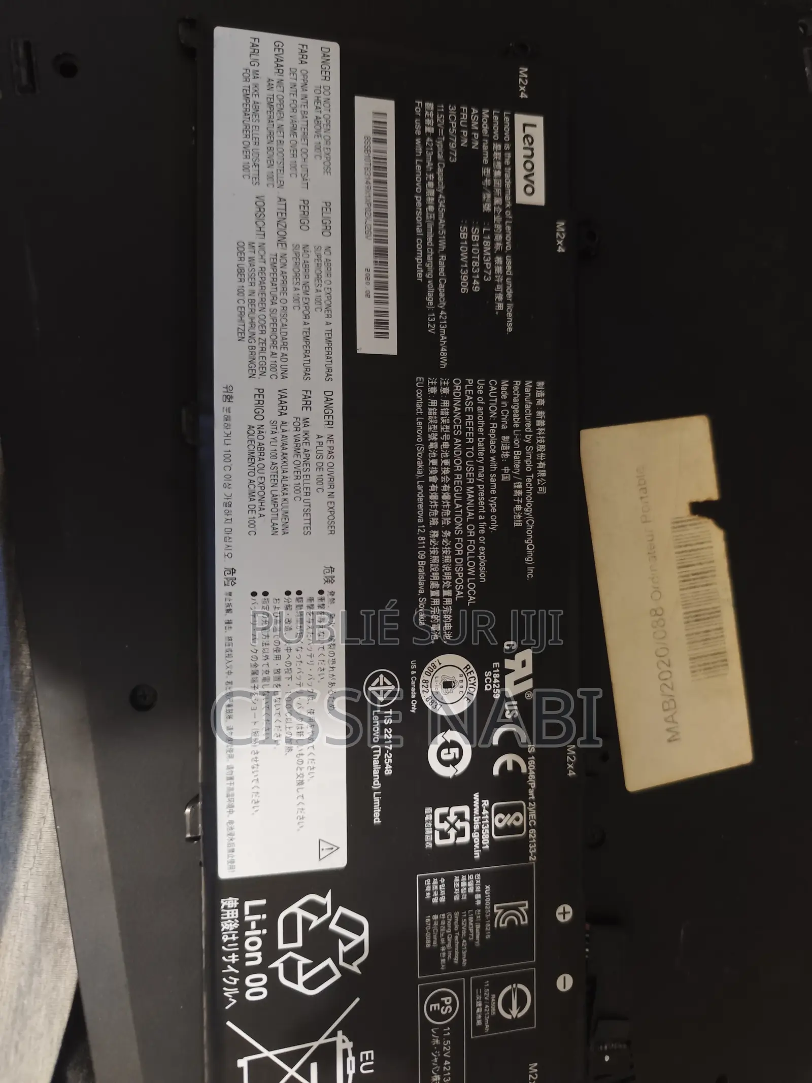 Batterie Originale+clavier AZERTY Et Châssis Thinkpad T490