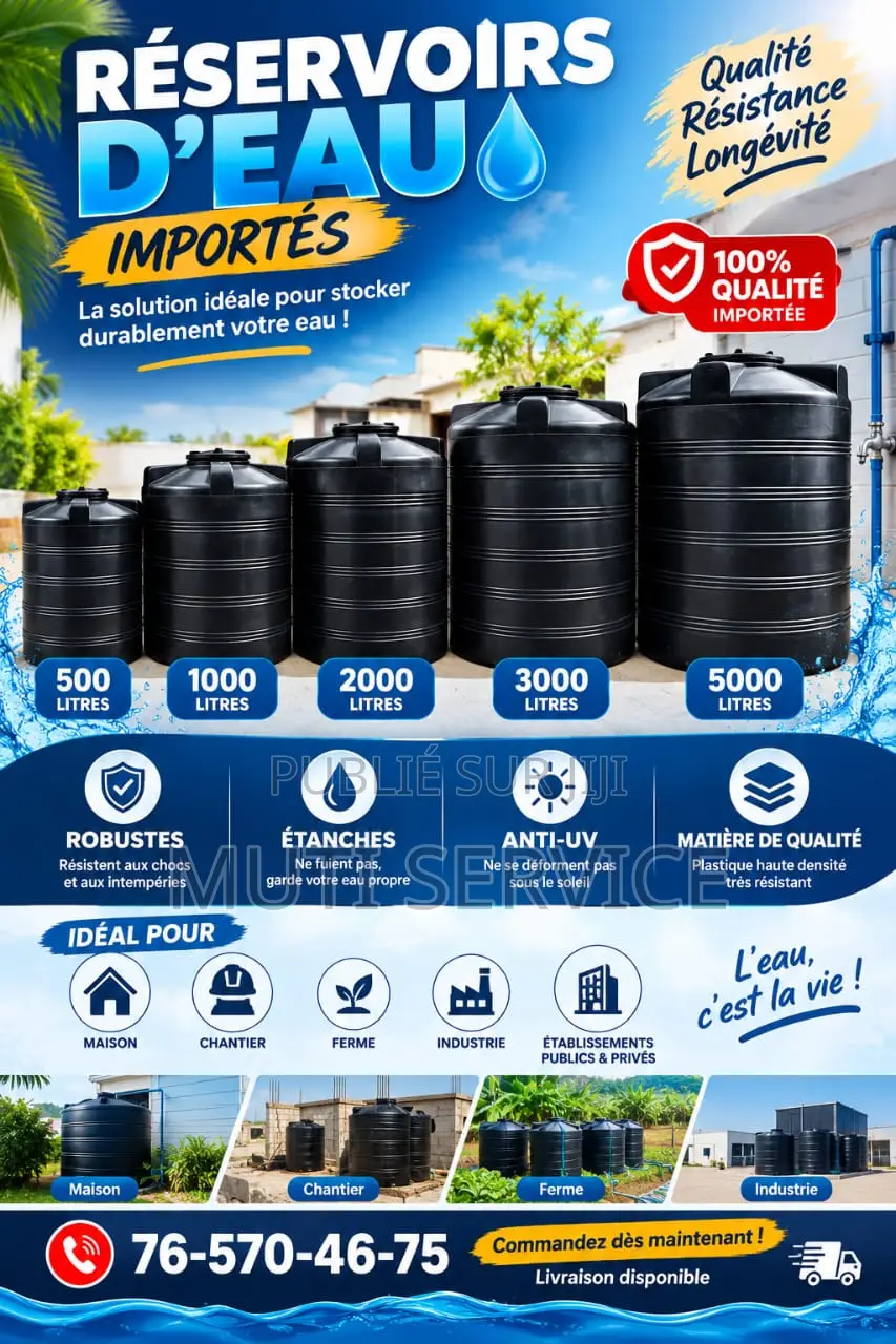 Réservoirs D’eau Importés : La Qualité Au Rendez-Vous !