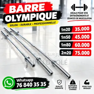 Barre Olympique Original Disponible en Différentes Tailles