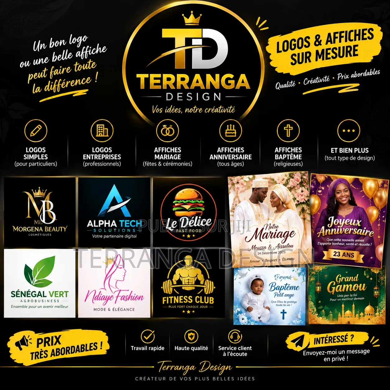 Création De Logos Simples Et Professionnels Et Des Affiches