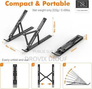 Support d'Ordinateur Portable en Métal