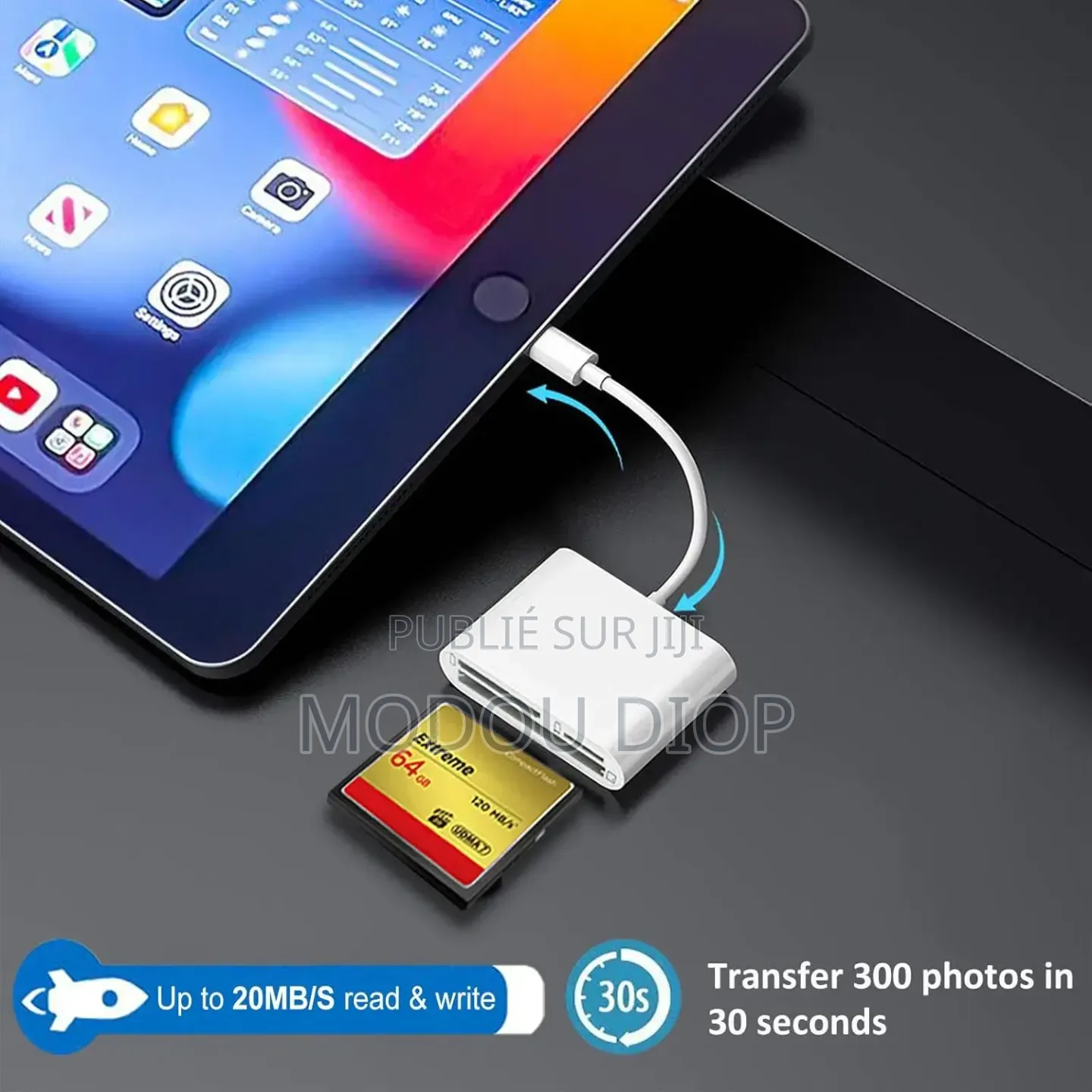 Adaptateur Lecteur Carte CF Et SD Pour iPhone Et Android
