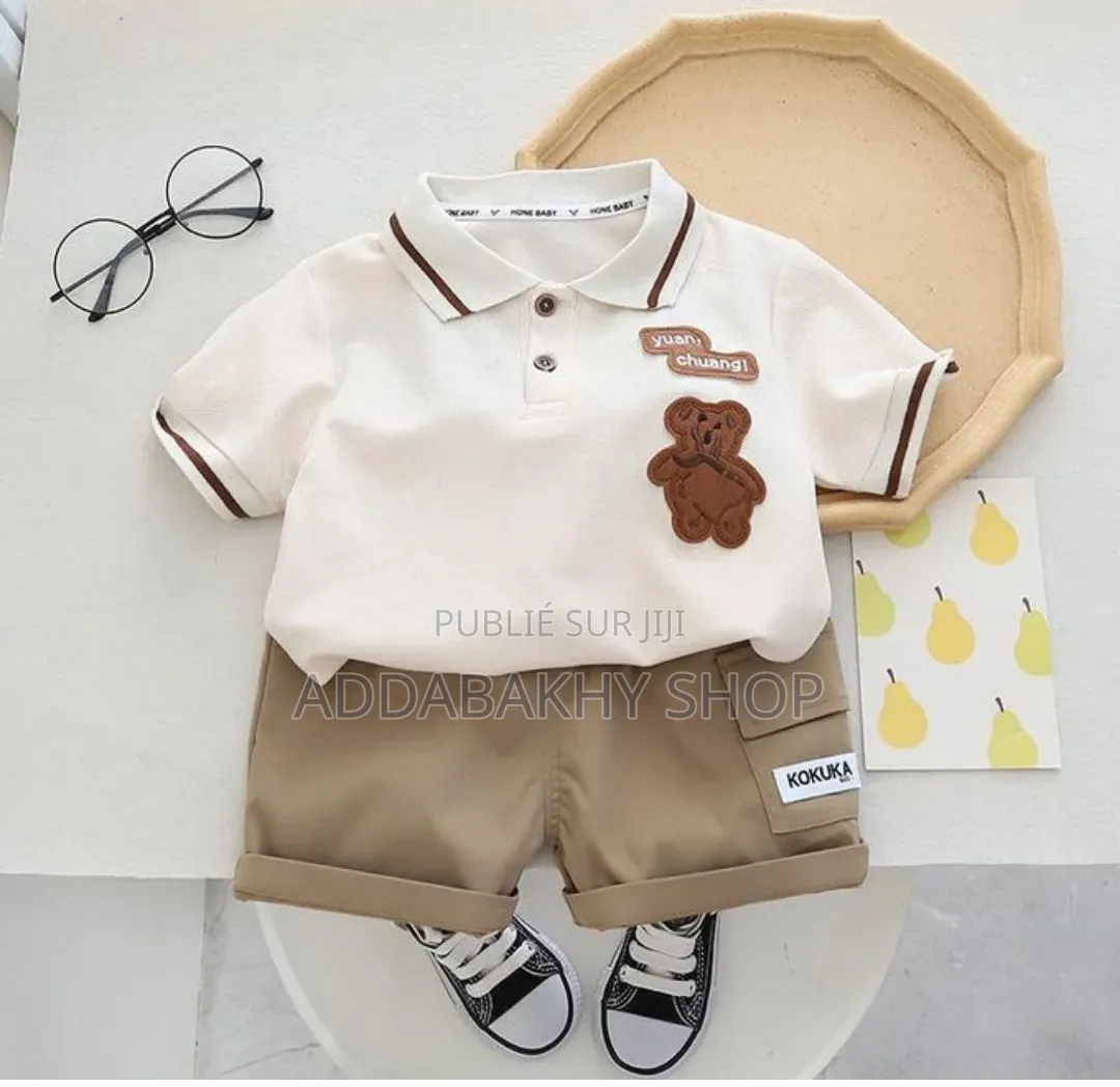 Ensemble Garçon Très Class Beige Marron