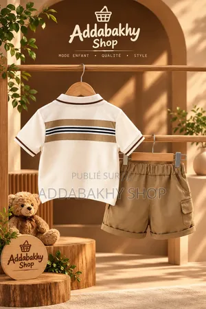 Ensemble Garçon Très Class Beige Marron