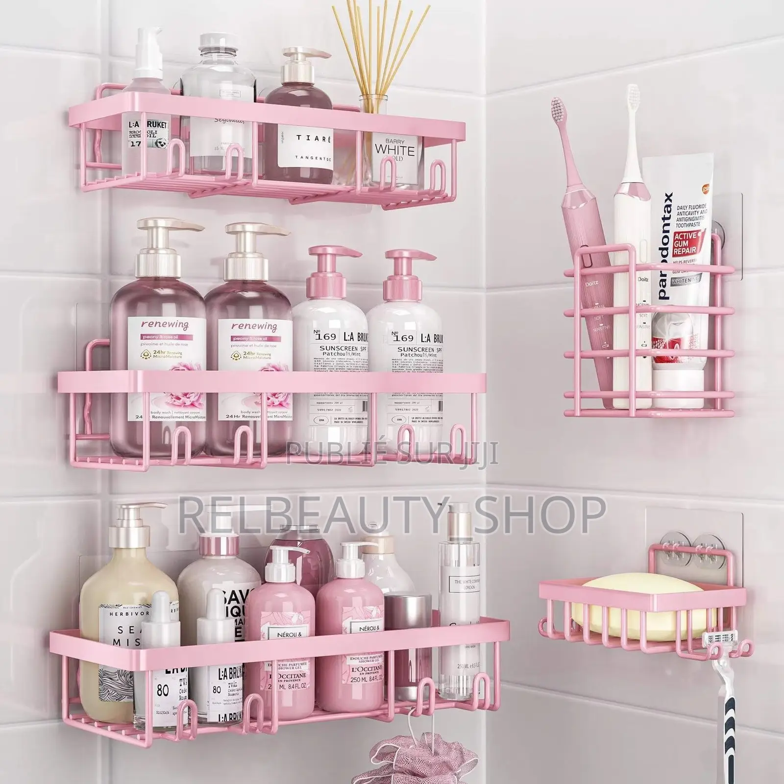 Ensemble 5 Pièces De Rangements Pour Salle De Bain
