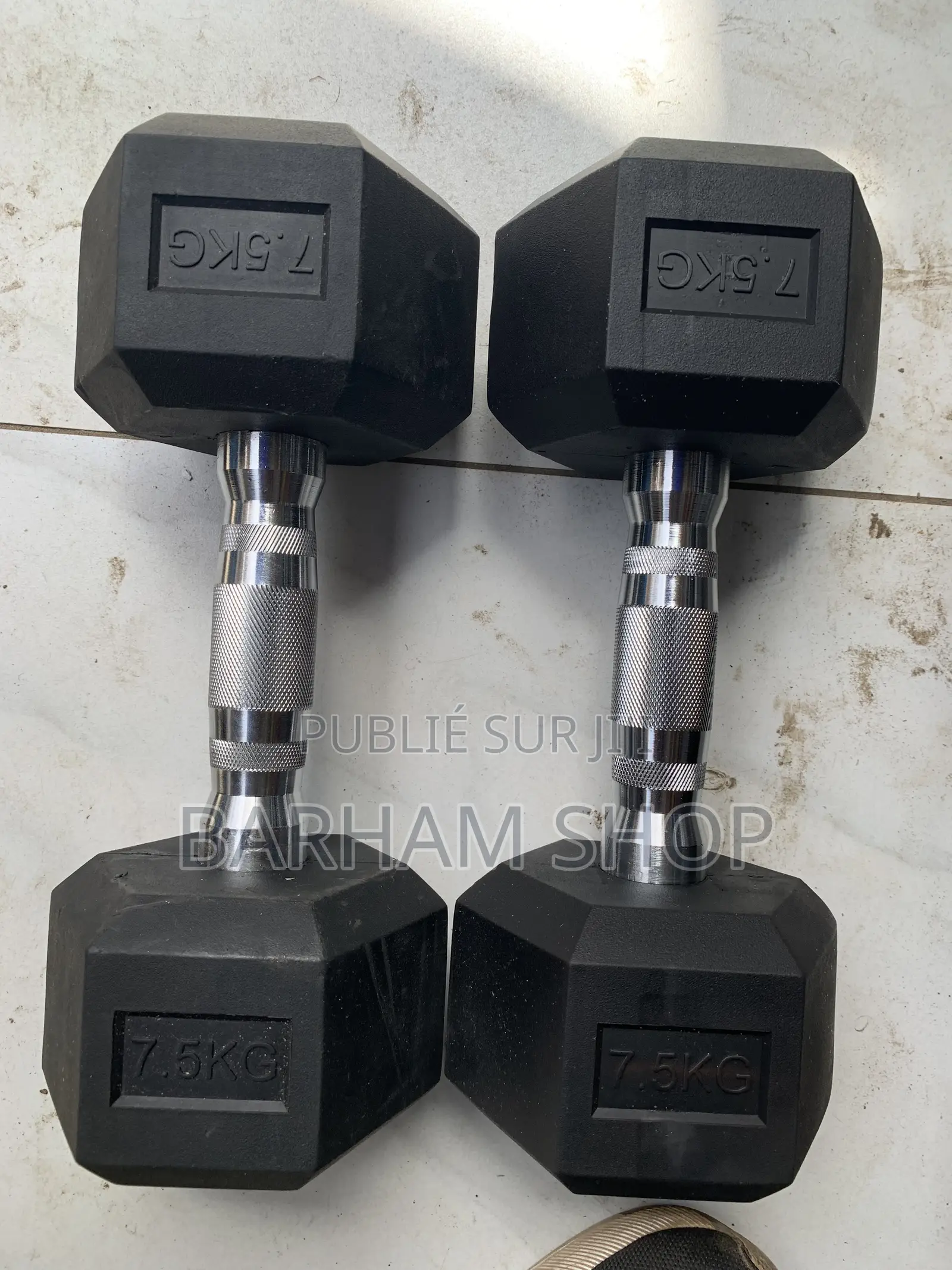 Deux Haltères Hexagonales De 7,5kg