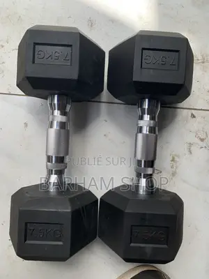 Deux Haltères Hexagonales De 7,5kg