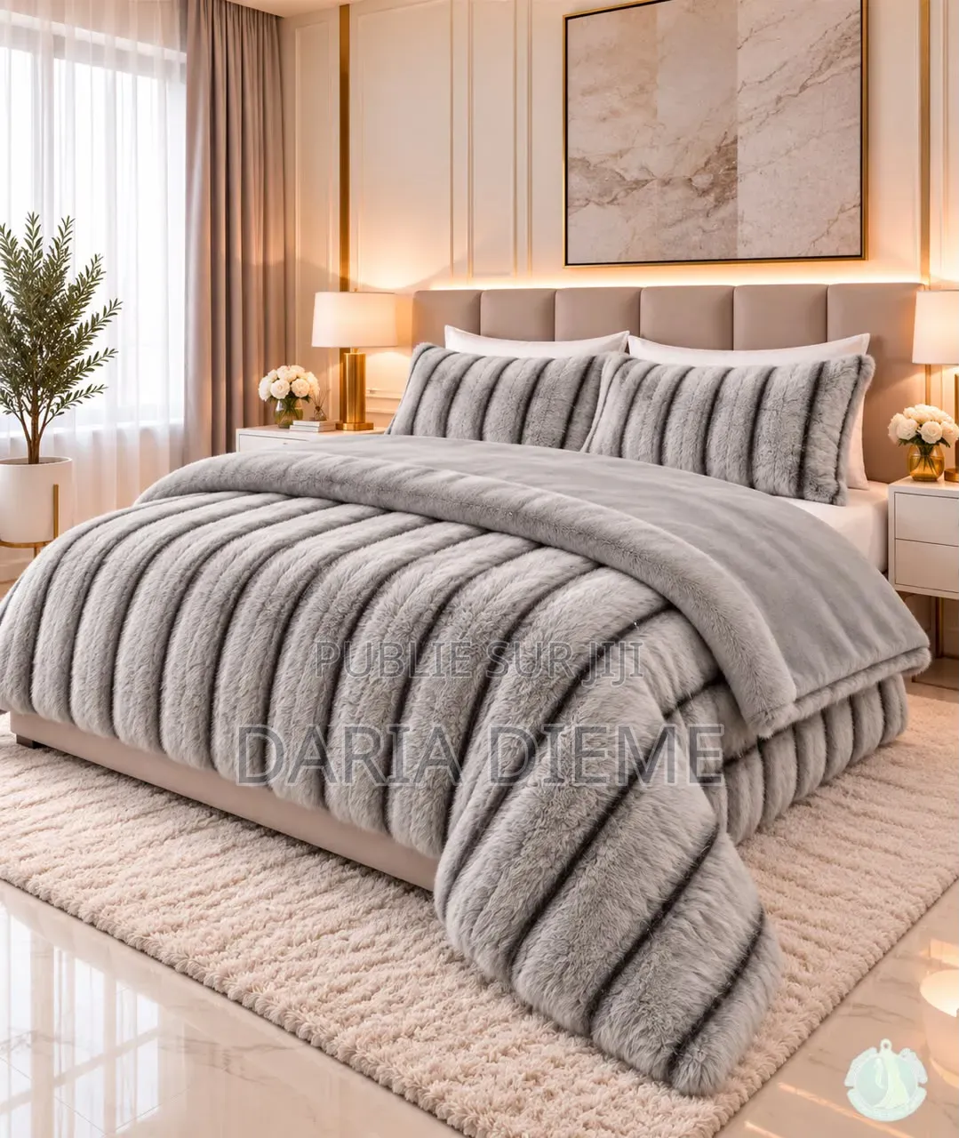 Drap Couette Fourrure 3 Pièces