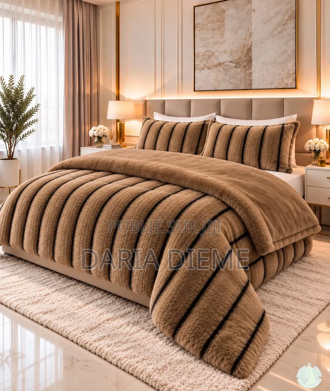 Drap Couette Fourrure 3 Pièces