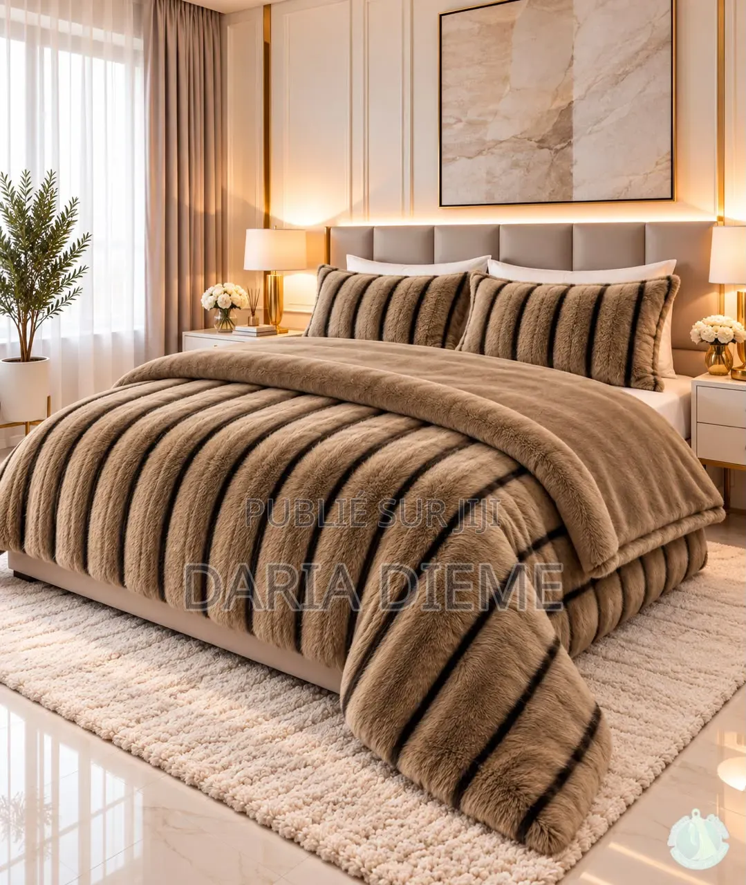 Drap Couette Fourrure 3 Pièces