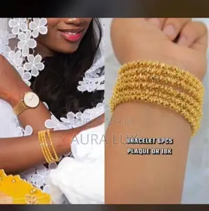 Bracelet Plaqué or 6pièces Dans Un Seul Lot Pour Un Look Chic&élégant