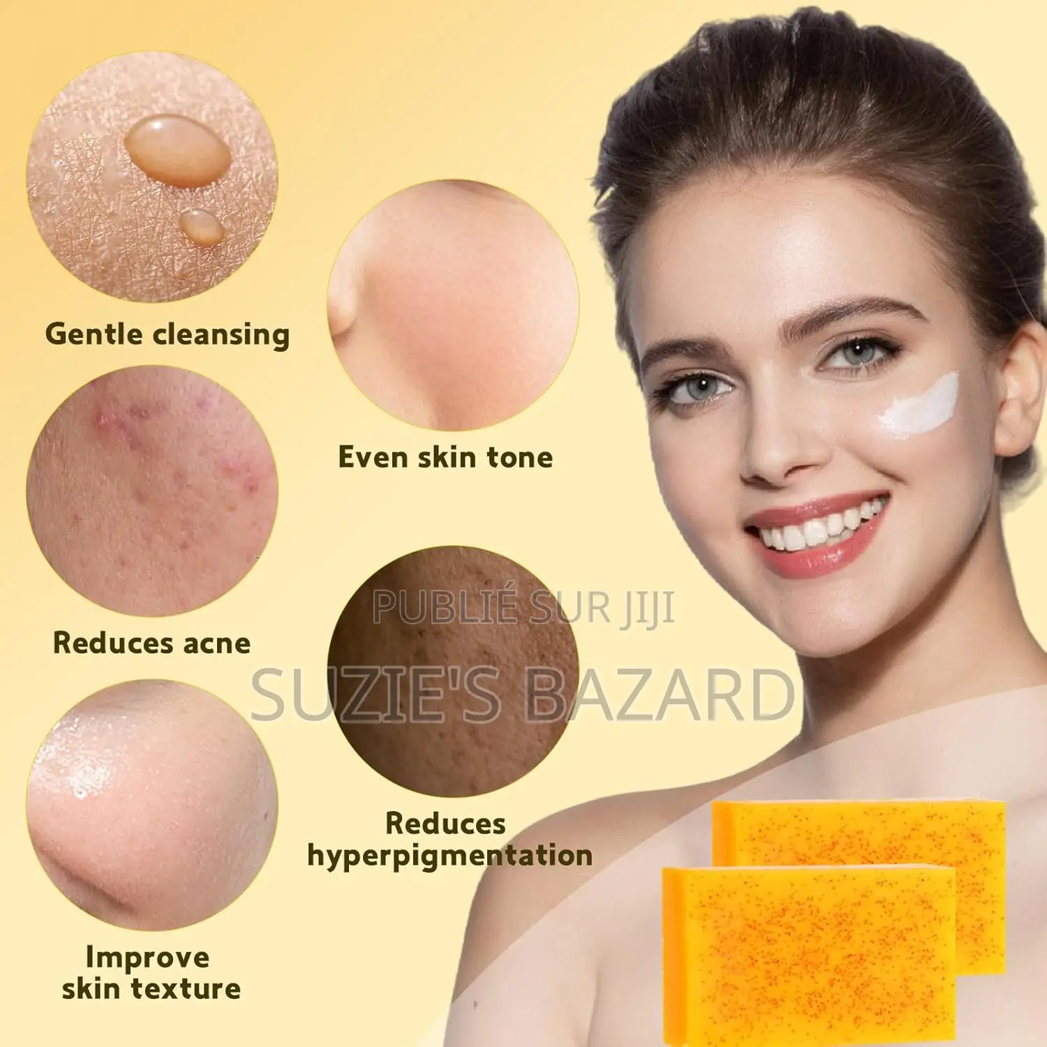 Savon À Base De Curcuma Et d'Acide Kojic