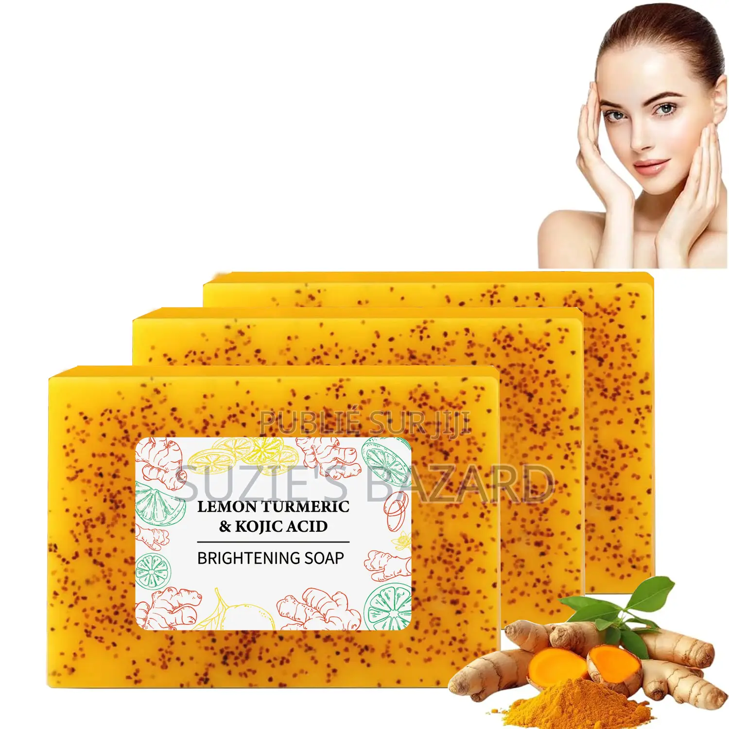 Savon À Base De Curcuma Et d'Acide Kojic