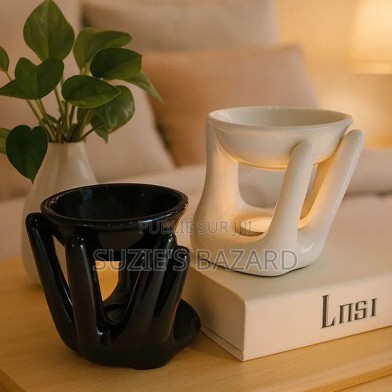 Brûleur d'Encens en Céramique Diffuseur d'Aromathérapie Design «main »